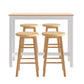 5-Piece Italo Natural Bar Table and Stools Set Kitchen Chairs Cafe Pub