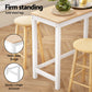 5-Piece Italo Natural Bar Table and Stools Set Kitchen Chairs Cafe Pub