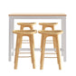 5-Piece Guido Natural Bar Table and Stools Set Kitchen Chairs Cafe Pub