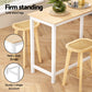 5-Piece Guido Natural Bar Table and Stools Set Kitchen Chairs Cafe Pub