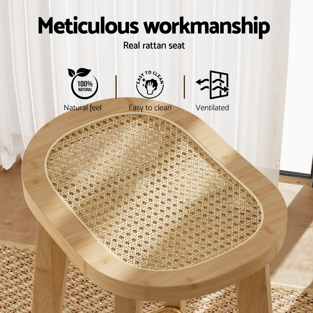 5-Piece Guido Natural Bar Table and Stools Set Kitchen Chairs Cafe Pub