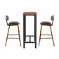 3-Piece Nerio Wood Bar Table and Stools Set Kitchen Chairs Cafe Pub