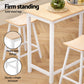 5-Piece Sante Pine and White Bar Table and Stools Set Solid Wood Kitchen Chairs Cafe Pub