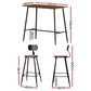 3-Piece Tazio Wood Bar Table and Stools Set Kitchen Chairs Cafe Pub