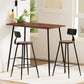 3-Piece Tazio Wood Bar Table and Stools Set Kitchen Chairs Cafe Pub