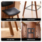 3-Piece Fosca Wood Bar Table and Stools Set Solid Wood Kitchen Chairs Cafe Pub