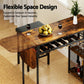 3-Piece Fosca Wood Bar Table and Stools Set Solid Wood Kitchen Chairs Cafe Pub