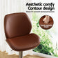 Sisian Bar Stool Bentwood Swivel Adjustable Kitchen Dining Counter Stool Leather - Brown