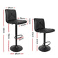 Set of 2 Beatrice PU Leather Gas Lift Bar Stools - Black