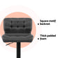 Set of 4 Genoa Bar Stools Gas Lift Leather Padded - Grey