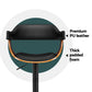 Set of 4 Eindhoven Bar Stools Gas Lift Leather w/Armrest All - Black