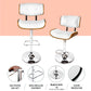 Set of 4 Ancona Bar Stools Gas Lift Leather - White