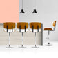Set of 4 Ancona Bar Stools Gas Lift Leather - White