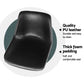 Set of 4 Toulon Bar Stools Leather Padded Metal Legs - Black