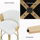 Set of 4 Salisbury Bar Stools Kitchen Stool Wooden Chair Swivel Chairs Leather - White