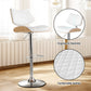 Set of 2 Moscow Bar Stools Kitchen Dining Chairs Gas Lift Stool Wooden Leather - White