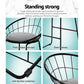 Set of 2 Ferrara Bar Stools Steel Fabric - Grey & Black