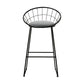 Set of 4 Ferrara Bar Stools Steel Fabric - Grey & Black