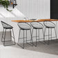 Set of 4 Ferrara Bar Stools Steel Fabric - Grey & Black