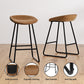 Set of 4 Caracas Bar Stools Kitchen Dining Chairs Counter Stool PU Leather Metal - Brown