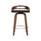 Set of 2 Athens Bar Stools Swivel Dining Chairs Low Back Counter Seat PU Cushion - Black