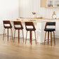 Set of 4 Kastoria Bar Stools Swivel Leather Chair 65cm - Wood & White