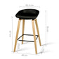 Set of 4 Basel Bar Stools Kitchen Counter Stool Dining Chairs Wooden - Black