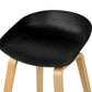 Set of 4 Basel Bar Stools Kitchen Counter Stool Dining Chairs Wooden - Black