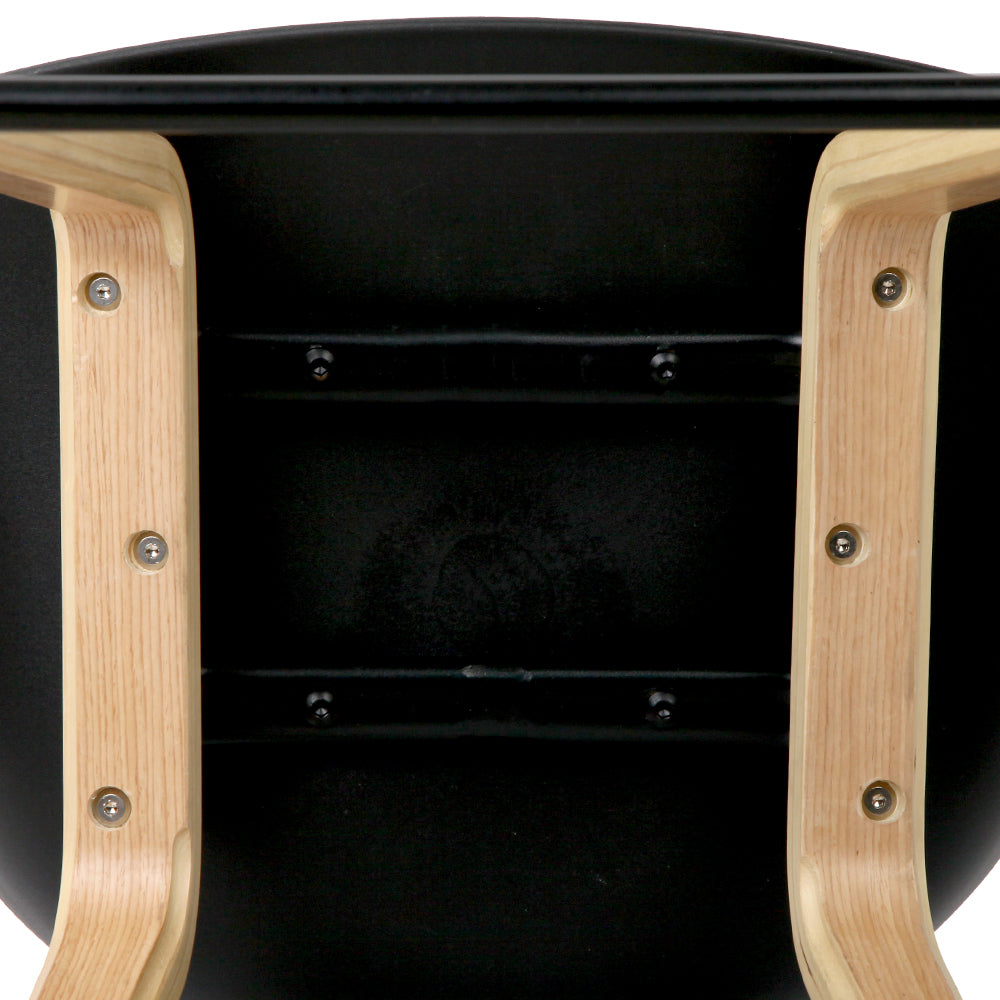 Set of 4 Basel Bar Stools Kitchen Counter Stool Dining Chairs Wooden - Black