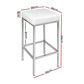 Set of 4 Liestal Bar Stools Leather Padded Metal - White