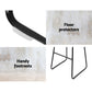 Set of 2 Tiel Backless PU Leather Bar Stools - Black & Wood