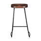 Set of 4 Trento Elm Wood Backless Bar Stools - Wood