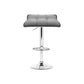 Set of 4 Arnhem Bar Stools Linen Padded Gas Lift - Grey