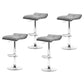Set of 4 Arnhem Bar Stools Linen Padded Gas Lift - Grey