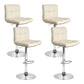 Set of 4 Chania PU Leather Gas Lift Bar Stools - Beige