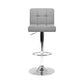 Set of 2 Chania Fabric Gas Lift Bar Stools - Grey