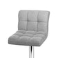 Set of 2 Chania Fabric Gas Lift Bar Stools - Grey