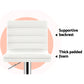 Set of 2 Amaliada PU Leather Bar Stools Padded Line Style - White