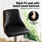 Chonchi Bar Stool Bentwood Swivel Adjustable Kitchen Counter Stool Leather - Black