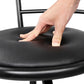 Set of 2 Voula PU Leather Bar Stools - Black & Steel