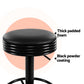 Set of 4 Kozani Bar Stools Leather Padded Gas Lift - Black