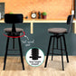 79.5cm Perugia Rustic Industrial Style Metal Bar Stool - Black & Wood