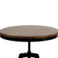 Irida Coffee Table Elm Wood Round Dining - Dark Brown