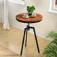 Irida Coffee Table Elm Wood Round Dining - Dark Brown
