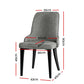 Kimber Set of 2 Dining Chairs Linen Fabric - Grey