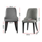 Kimber Set of 4 Dining Chairs Linen Fabric - Grey
