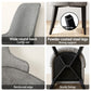 Kimber Set of 6 Dining Chairs Linen Fabric - Grey