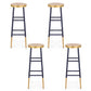 Set of 4 Lienz Bar Stools Metal - Gold Navy