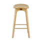 Set of 2 Lisbon Bar Stools Bamboo Rattan Stool Counter Chair Kitchen Barstools - Natural Wood