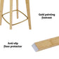 Set of 2 Lisbon Bar Stools Bamboo Rattan Stool Counter Chair Kitchen Barstools - Natural Wood